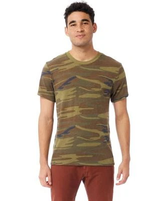 AA1973 Alternative Apparel Unisex Eco Heather Crew in Camo