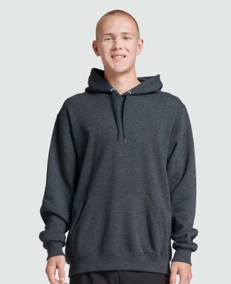 Jerzees 700MR Premium Eco Blend Ringspun Hooded Sw in Black ink heather