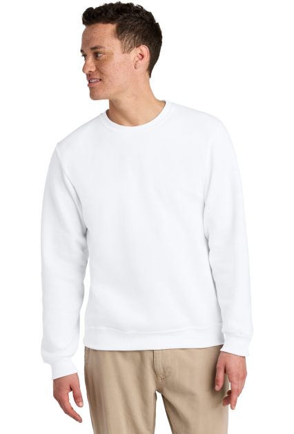 Jerzees 701MR Premium Eco Blend Ringspun Crewneck  in White