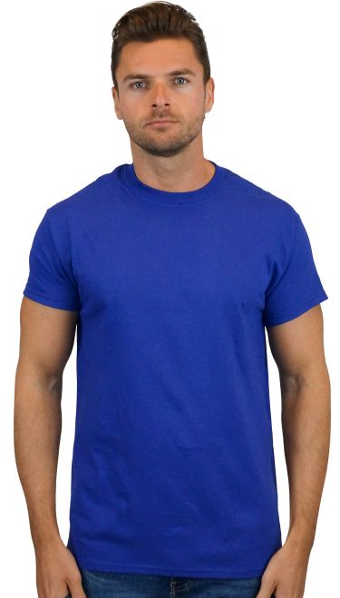 Gildan 5000 Wholesale Heavy Weight Cotton Plain T  in Cobalt