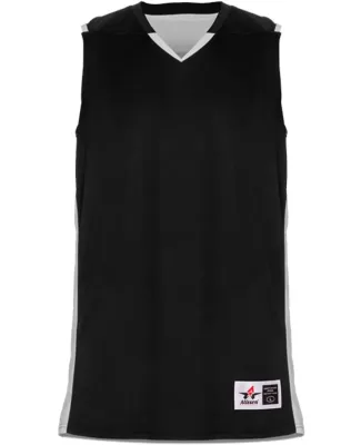Alleson Athletic 590RSP Crossover Reversible Jerse in Black/ white