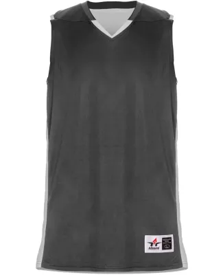 Alleson Athletic 590RSP Crossover Reversible Jerse in Charcoal/ white