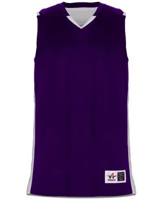 Alleson Athletic 590RSP Crossover Reversible Jerse in Purple/ white