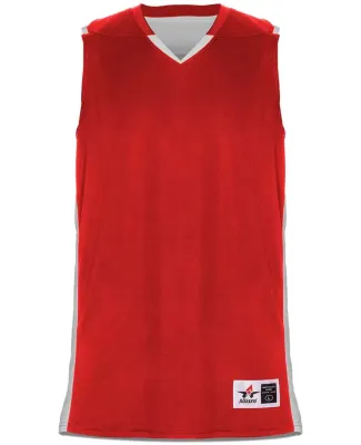 Alleson Athletic 590RSP Crossover Reversible Jerse in Red/ white