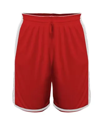 Alleson Athletic 590PSP Crossover Reversible Short in Red/ white