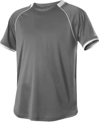 Alleson Athletic 508C1 Baseball Jersey in Charcoal/ white
