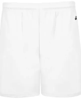 Badger Sportswear 2146 B-Core Youth 4" Pocketed Sh in White