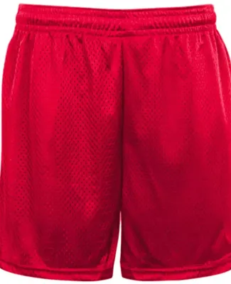 Badger Sportswear 2225 Youth Tricot 4" Mesh Shorts in Red