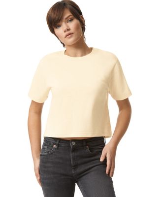 American Apparel 102 Women's Fine Jersey Boxy T-Sh in Creme