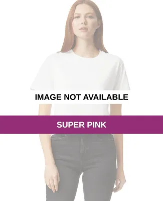 American Apparel 102 Women's Fine Jersey Boxy T-Sh Super Pink