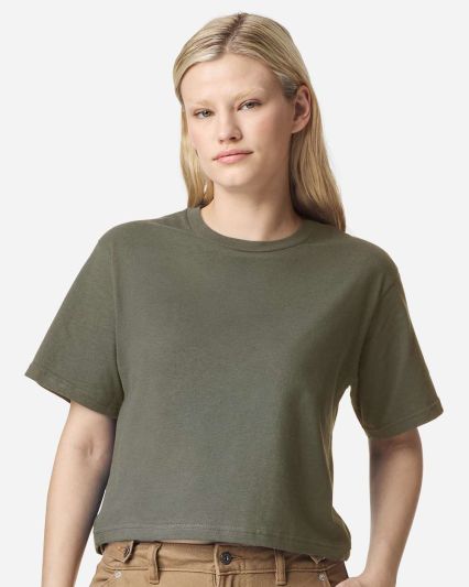 American Apparel 102 Women's Fine Jersey Boxy T-Sh in Lieutenant