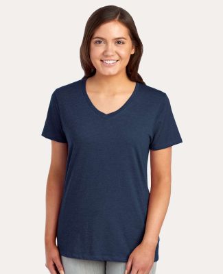 Jerzees 560WVR Women's Premium Blend V-Neck in Indigo heather