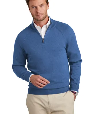 Brooks Brothers BB18402  Cotton Stretch 1/4-Zip Sw in Charterbht