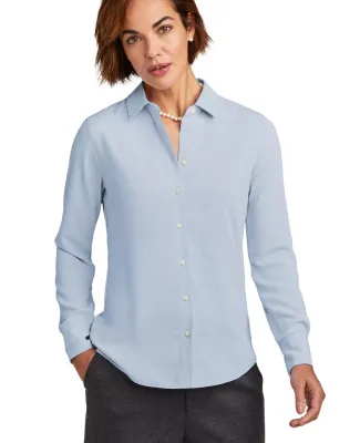 Brooks Brothers BB18007  Women's Full-Button Satin in Heriblue