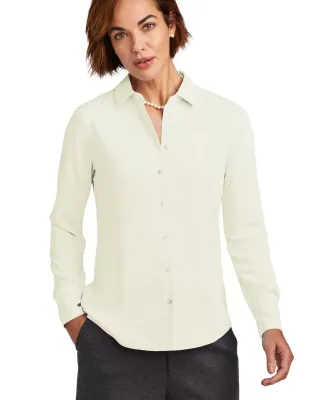 Brooks Brothers BB18007  Women's Full-Button Satin in Offwhite