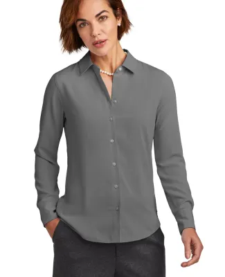 Brooks Brothers BB18007  Women's Full-Button Satin in Shadowgrey
