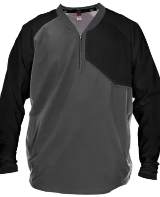 Alleson Athletic 3JLS21A Field Batters Jacket in Charcoal/ black