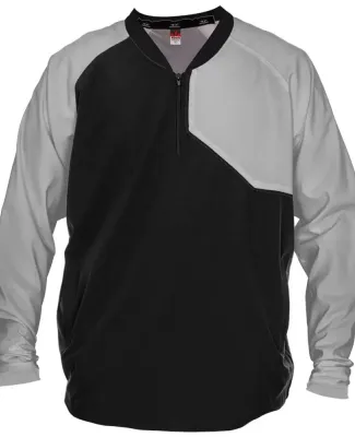 Alleson Athletic 3JLS21A Field Batters Jacket in Black/ grey