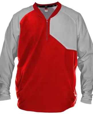 Alleson Athletic 3JLS21A Field Batters Jacket in Red/ grey