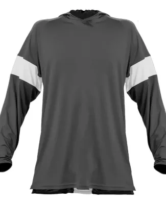 Alleson Athletic 545LSA Contender Long Sleeve Shoo in Charcoal/ white