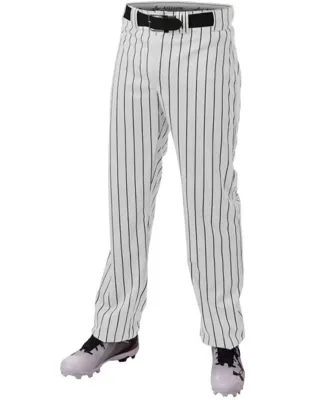 Alleson Athletic 655WPN Crush Pinstripe Pants in White/ black