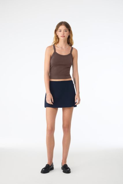 Bella + Canvas 1012 Ladies' Micro Ribbed Scoop Tan in Solid cocoa blend