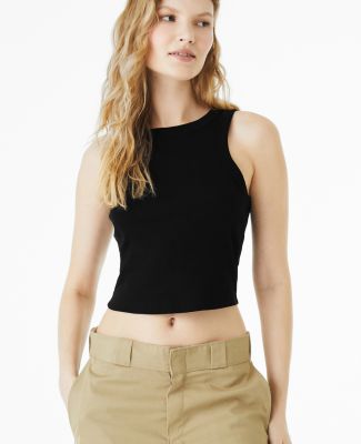 Bella + Canvas 1019 Ladies' Micro Ribbed Racerback in Solid black blend