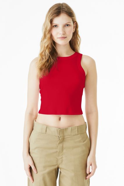 Bella + Canvas 1019 Ladies' Micro Ribbed Racerback in Solid red blend