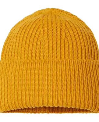 Atlantis Headwear OAK Sustainable Chunky Rib Knit in Mustard yellow