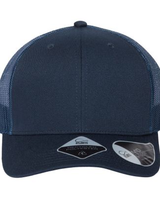 Atlantis Headwear BRYCE Sustainable Trucker Cap in Navy/ navy