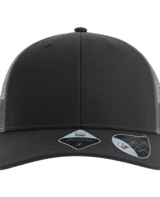 Atlantis Headwear BRYCE Sustainable Trucker Cap in Black/ dark grey