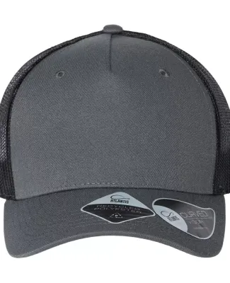 Atlantis Headwear ZION Sustainable Five-Panel Truc in Dark grey/ black