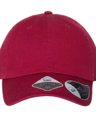 Atlantis Headwear FRASER Sustainable Dad Hat in Cardinal red