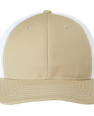 Classic Caps USA100 USA-Made Trucker Cap in Khaki/ white