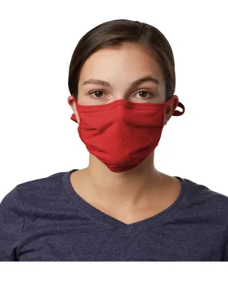 Hanes BMSKA5 X-Temp™ 2-Ply Adjustable Face Mask in Deep red