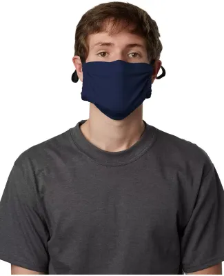 Hanes MKPKCR 2-Ply Cotton Pocket Face Mask in Navy