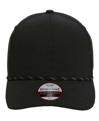 Imperial 6054 The Habanero Performance Rope Cap in Black