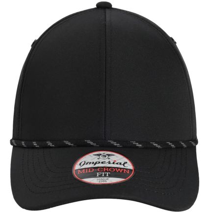 Imperial 6054 The Habanero Performance Rope Cap in Black