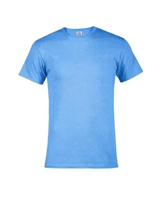 11730 Delta Apparel Adult Short Sleeve 5.2 oz. Tee in Turquoise heather hj4