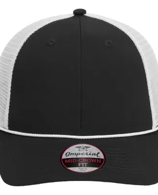 Imperial 7055 The Night Owl Performance Rope Cap in Black/ white