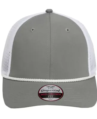 Imperial 7055 The Night Owl Performance Rope Cap in Grey/ white