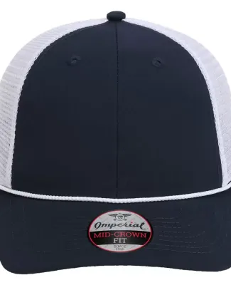 Imperial 7055 The Night Owl Performance Rope Cap in Navy/ white