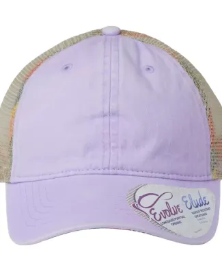 Infinity Hers TESS Women's Washed Mesh Back Cap in Lavender/ stripes