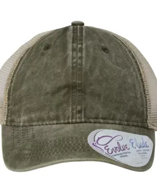 Infinity Hers TESS Women's Washed Mesh Back Cap in Olive/ camo