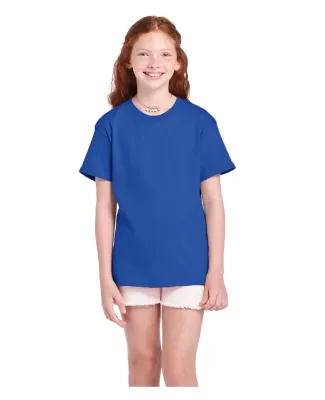 11736 Delta Apparel Youth Pro Weight Short Sleeve  in Cali blue