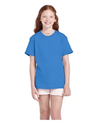 11736 Delta Apparel Youth Pro Weight Short Sleeve  in Royal heather