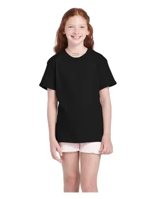 11736 Delta Apparel Youth Pro Weight Short Sleeve  in Black