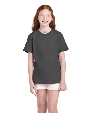 11736 Delta Apparel Youth Pro Weight Short Sleeve  in Charcoal
