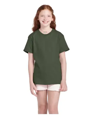 11736 Delta Apparel Youth Pro Weight Short Sleeve  in Moss