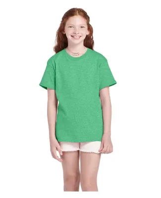 11736 Delta Apparel Youth Pro Weight Short Sleeve  in Kelly heather